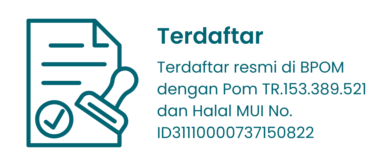 Terdaftar di BPOM dan Halal MUI